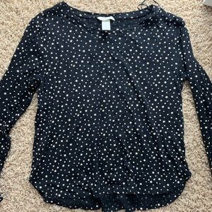 Long sleeve starts print shirt